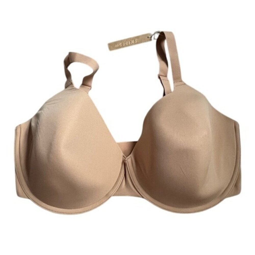 Skims 38DDD Fits everybody tshirt demi bra Ochre Tan Brown NWT